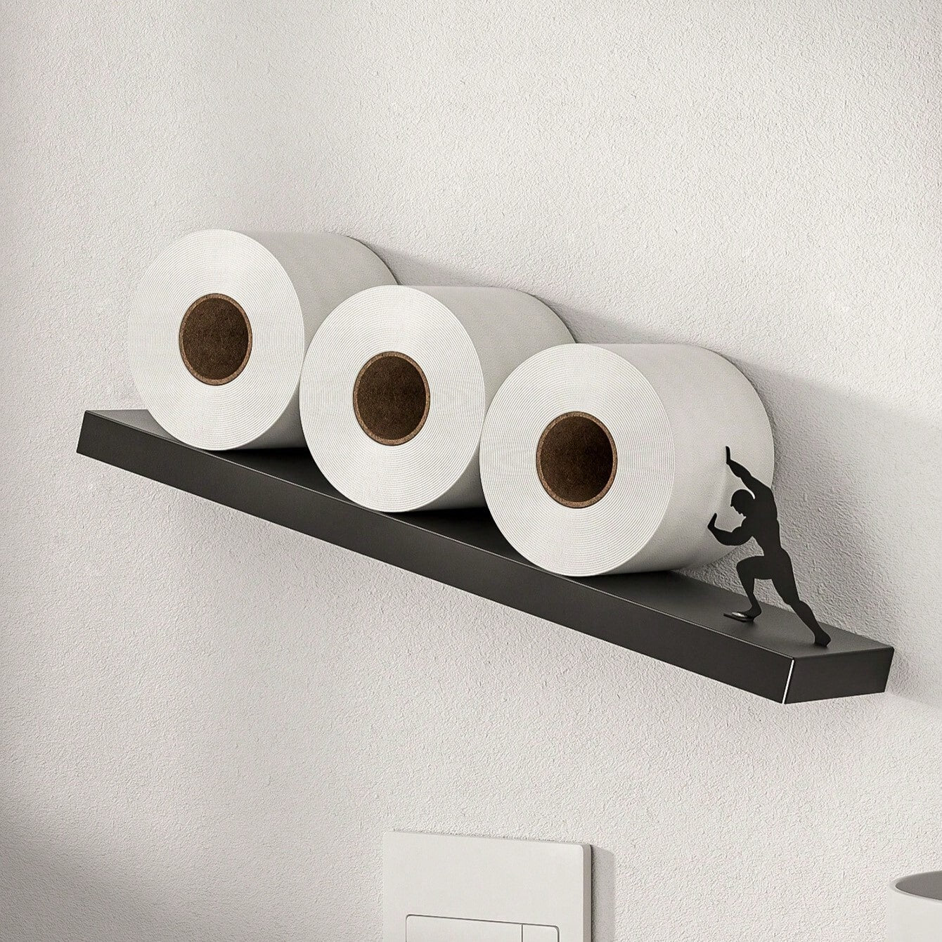 Gravity Illusion Toilet Shelf