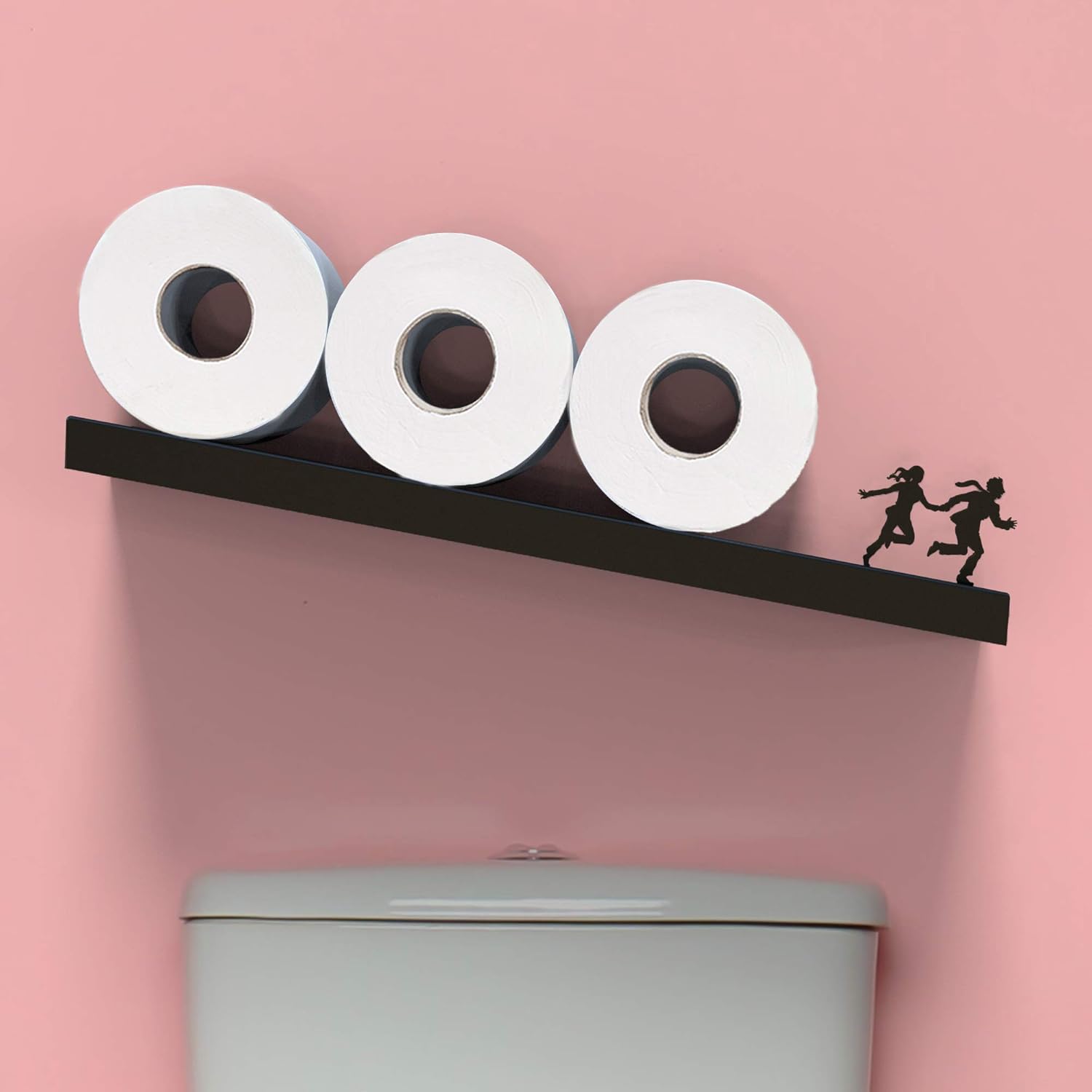 Gravity Illusion Toilet Shelf