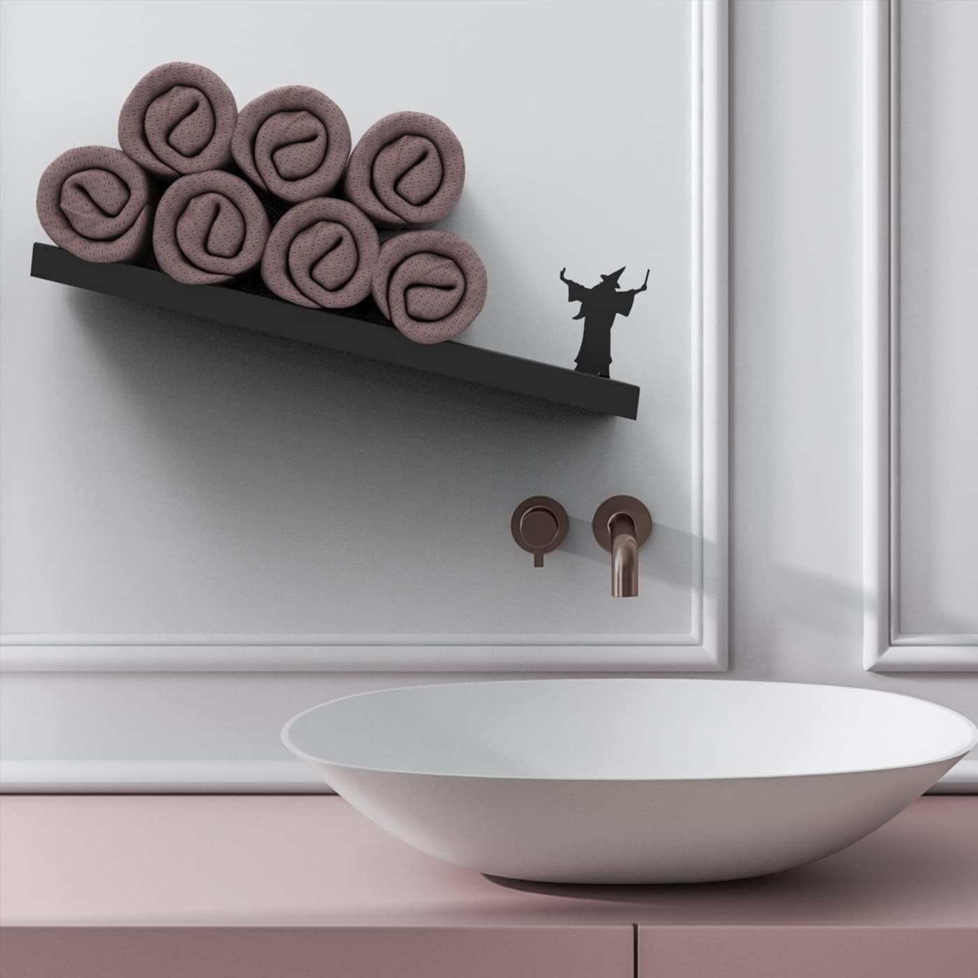 Gravity Illusion Toilet Shelf