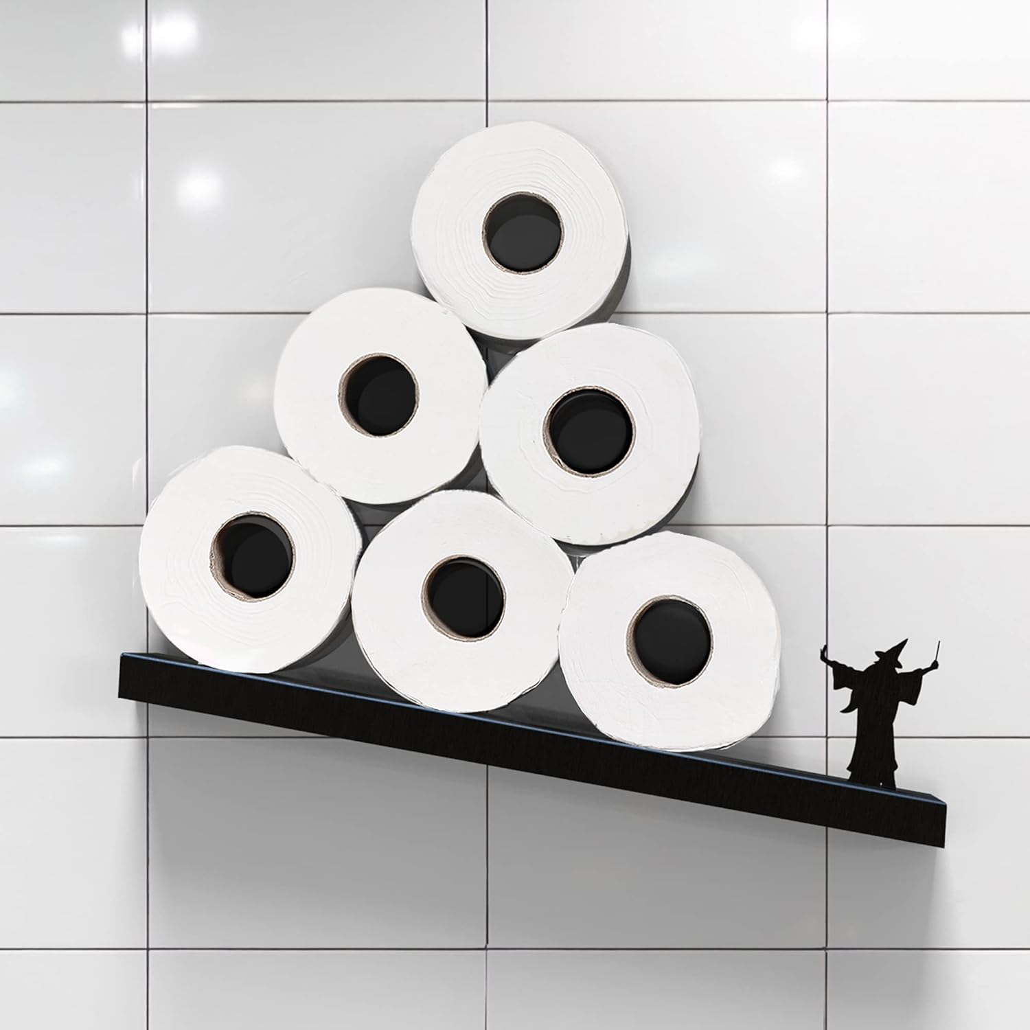Gravity Illusion Toilet Shelf