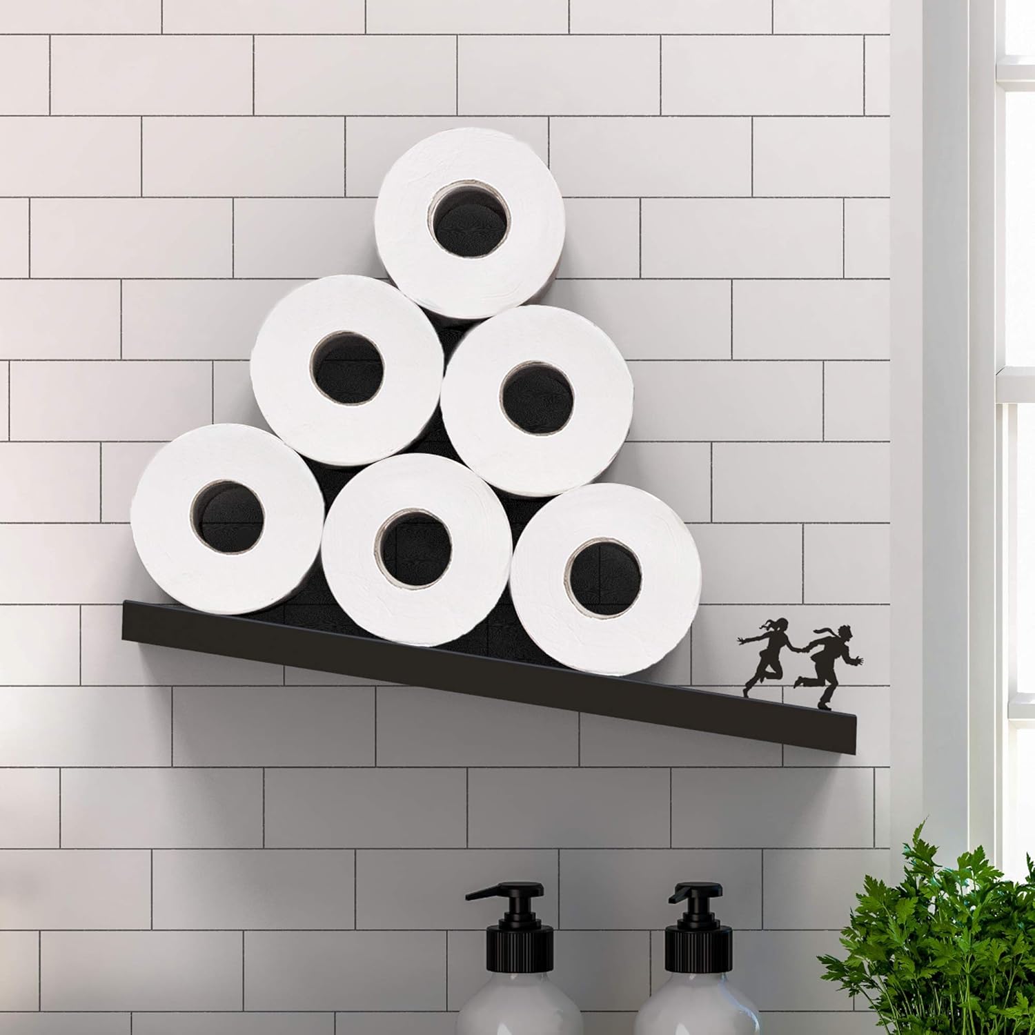 Gravity Illusion Toilet Shelf