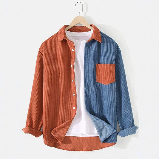 Men's Two-Tone Corduroy Shirt