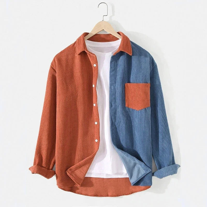 Men's Two-Tone Corduroy Shirt