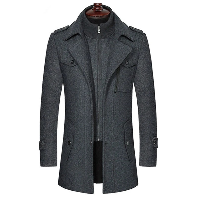 Savile Row Virgin Wool Overcoat