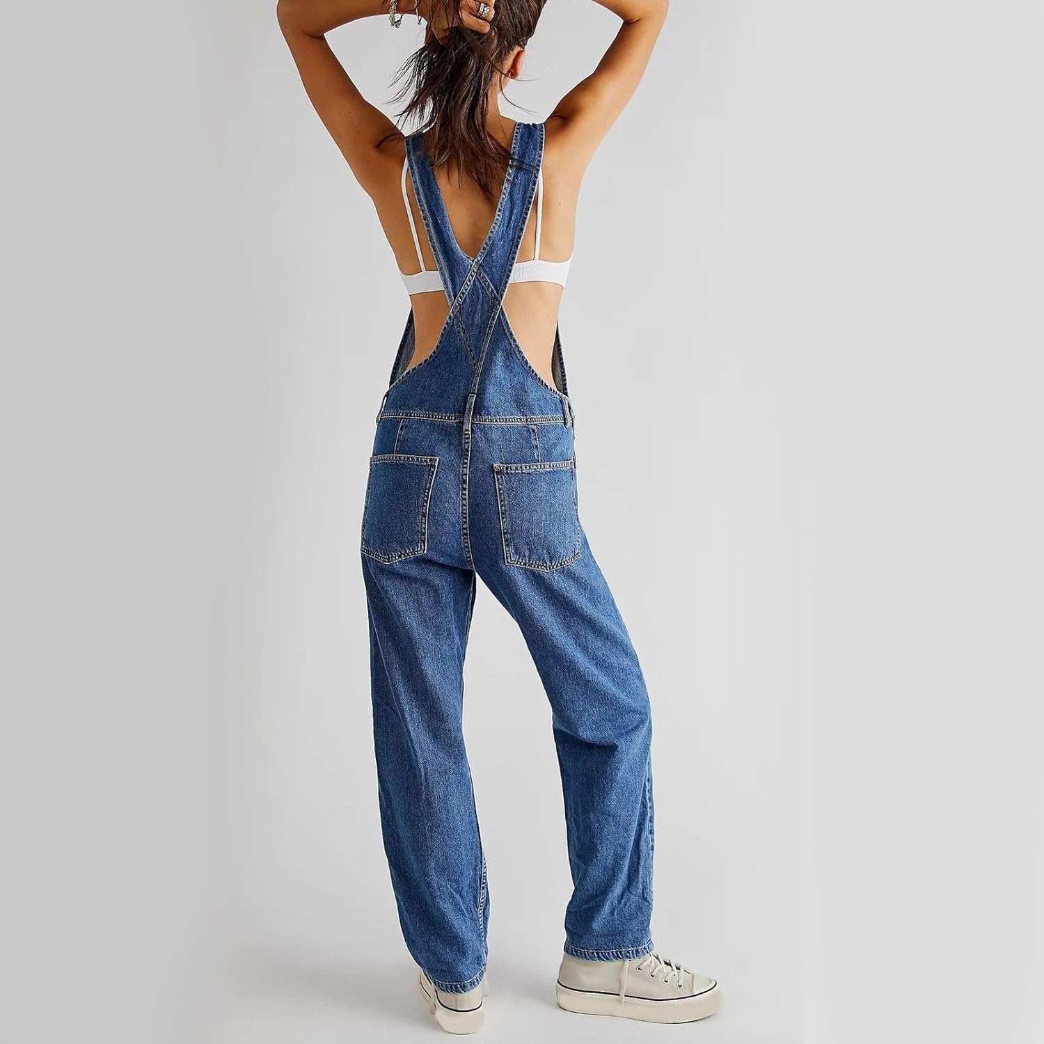 Vintage Denim Baggy Overalls