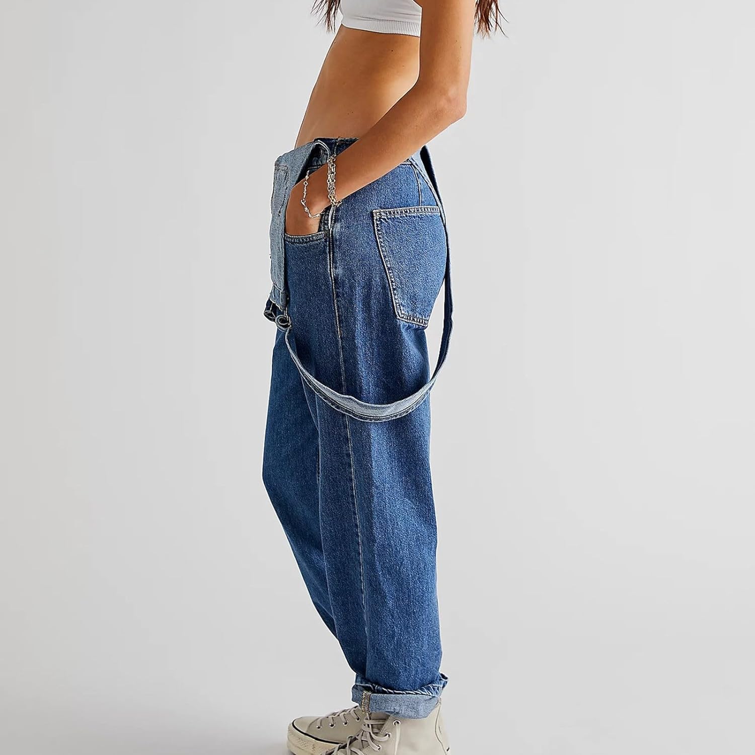 Vintage Denim Baggy Overalls