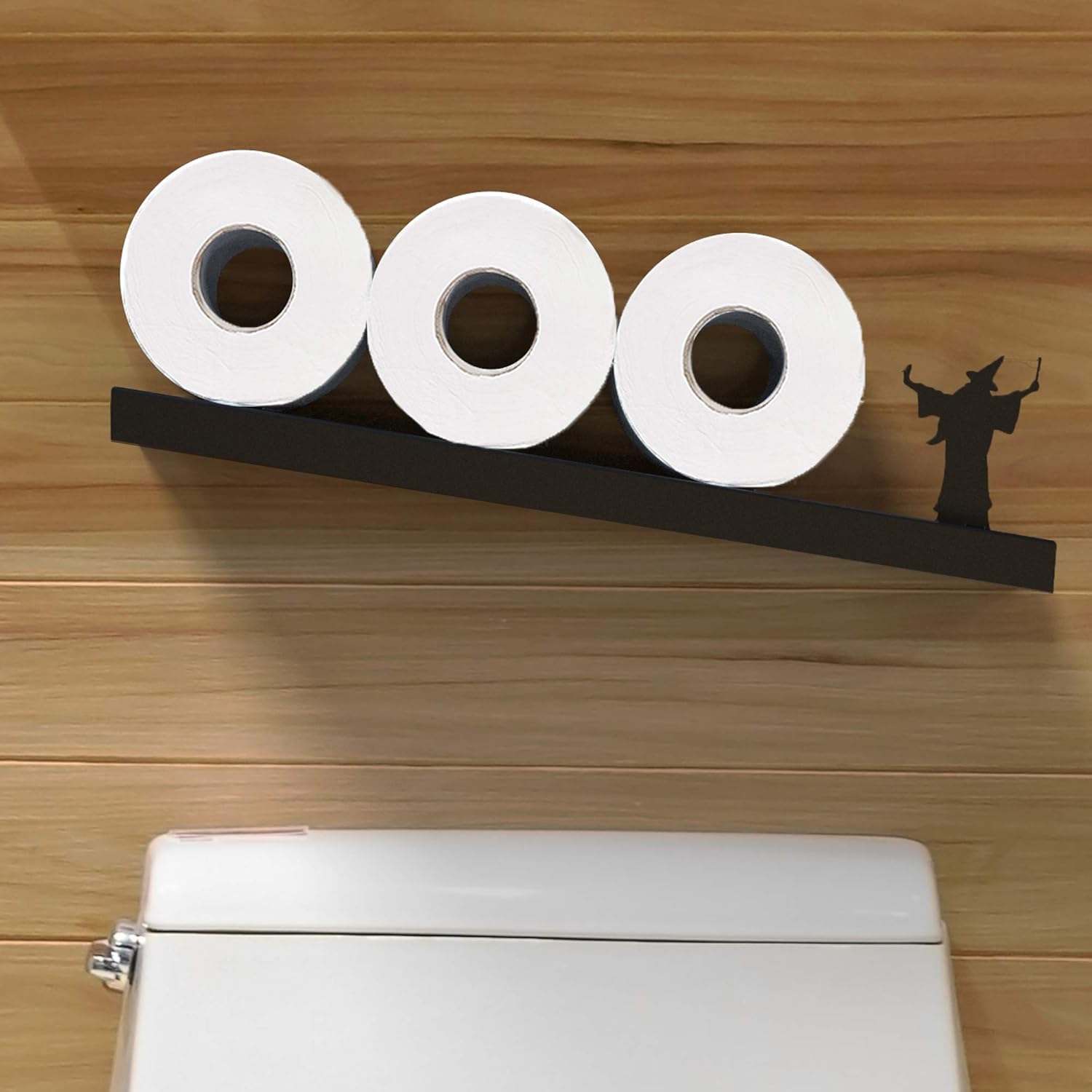 Gravity Illusion Toilet Shelf