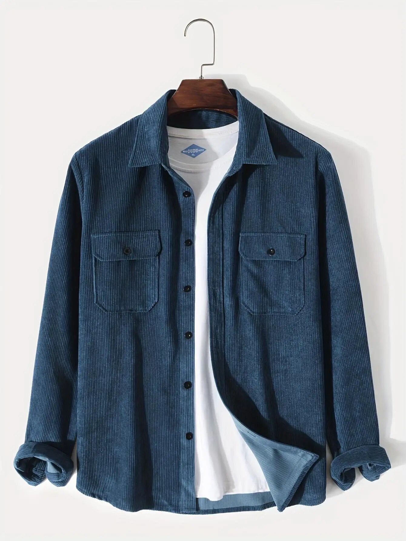 '90s Oversize Corduroy Button-Up Shirt