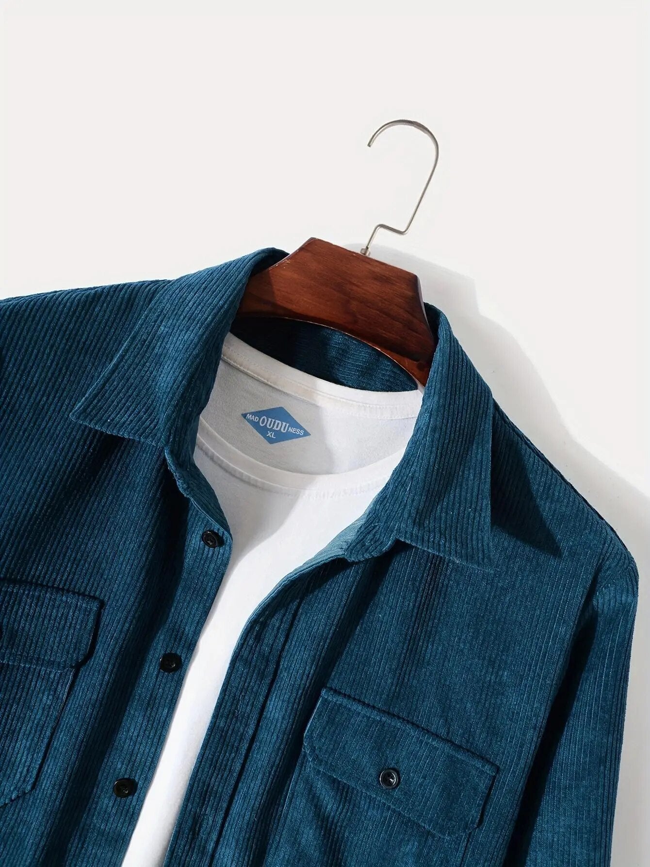 '90s Oversize Corduroy Button-Up Shirt