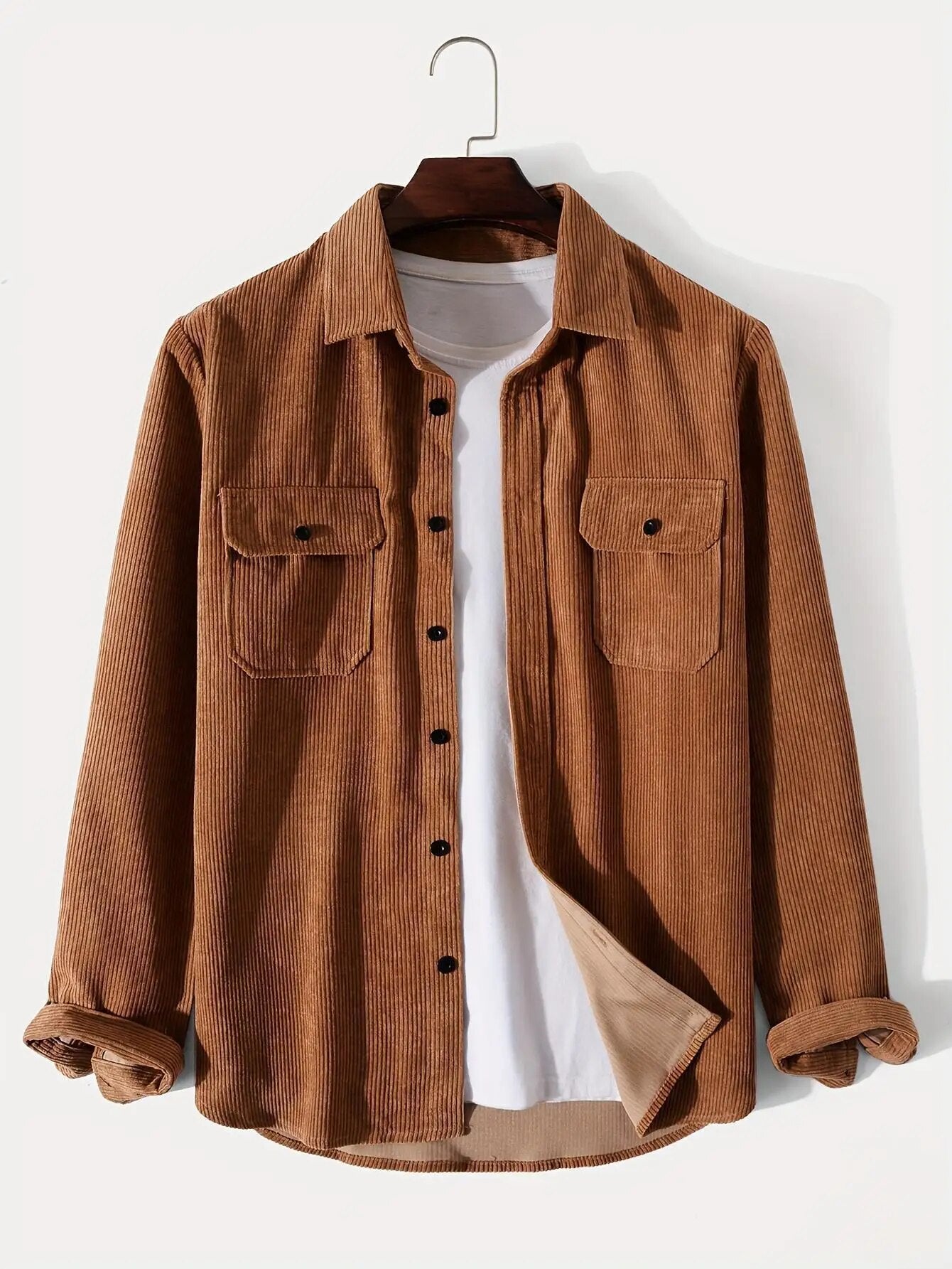 '90s Oversize Corduroy Button-Up Shirt