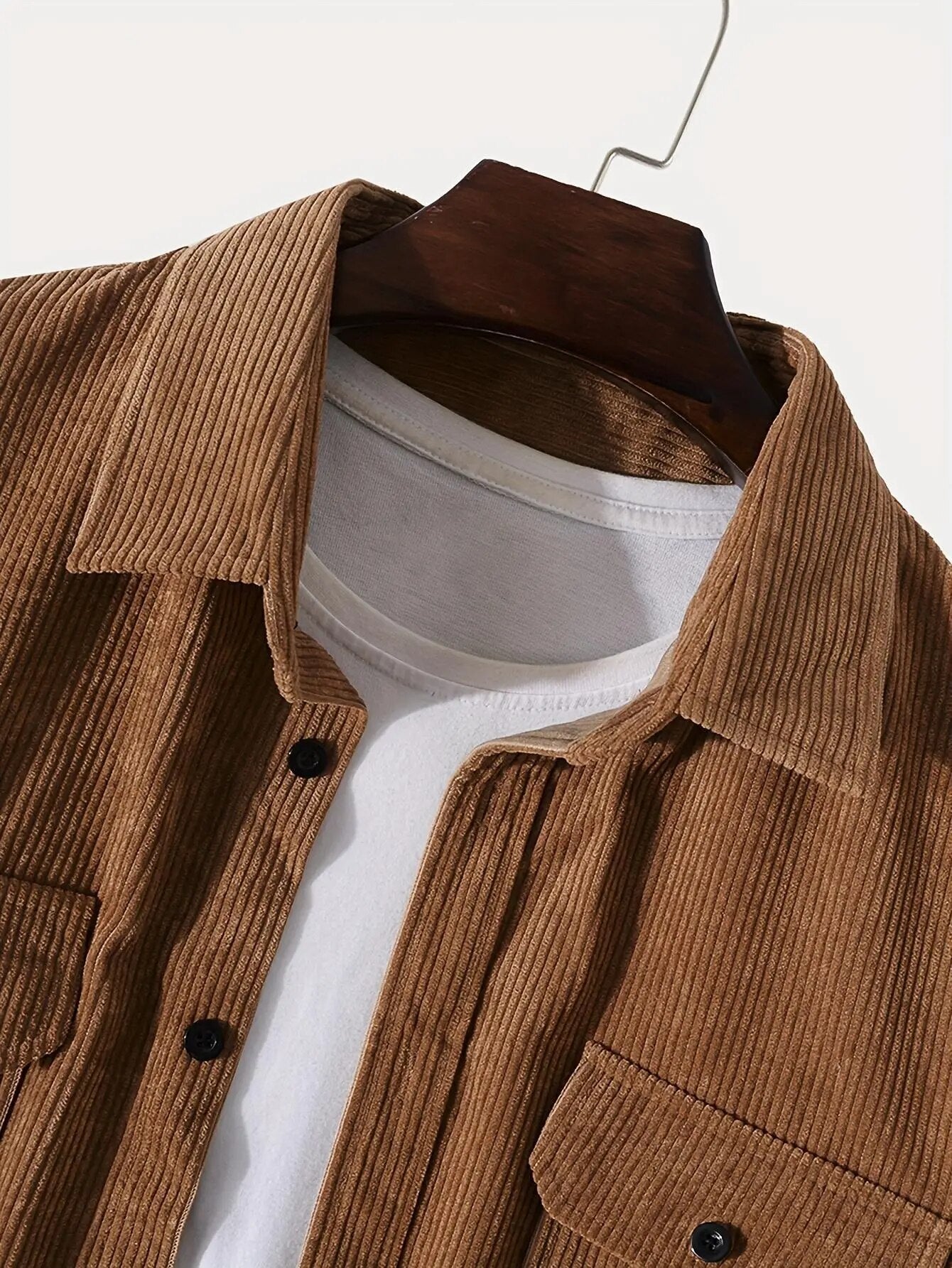 '90s Oversize Corduroy Button-Up Shirt