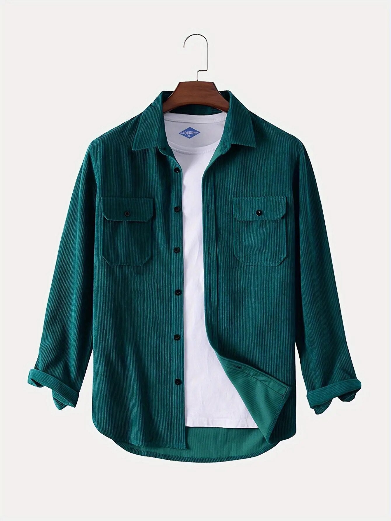 '90s Oversize Corduroy Button-Up Shirt