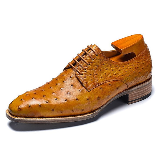 Men's Formal Ostrich Derby Shoes