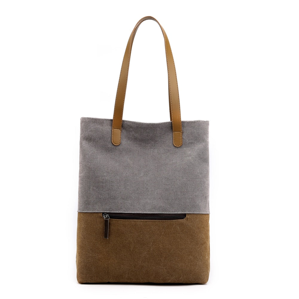 2-in-1 Canvas Bag: Shoulder & Backpack