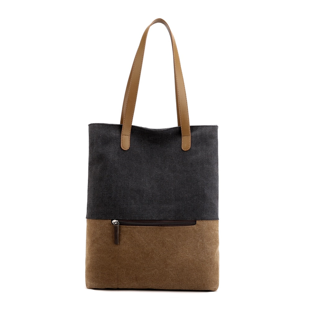 2-in-1 Canvas Bag: Shoulder & Backpack