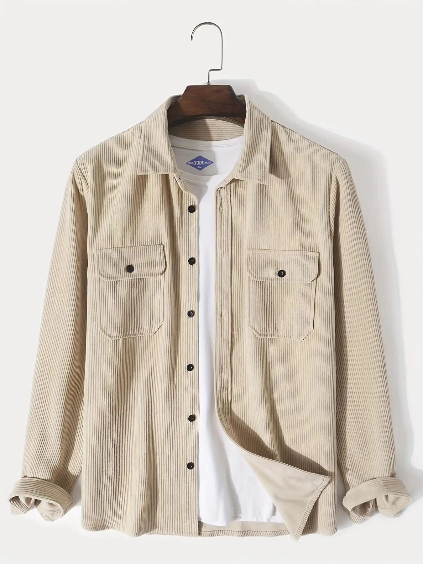 '90s Oversize Corduroy Button-Up Shirt