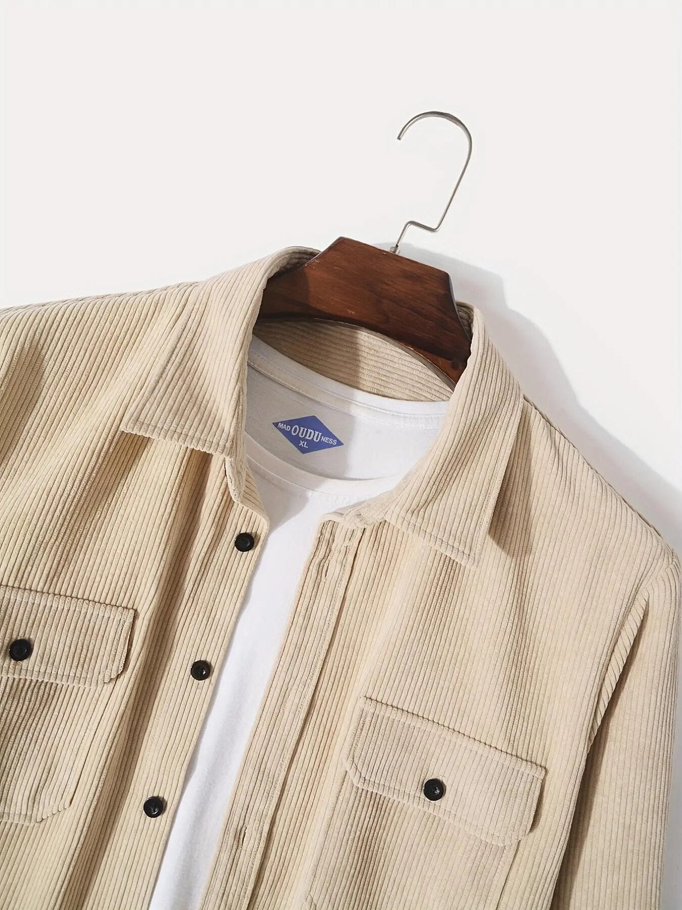 '90s Oversize Corduroy Button-Up Shirt