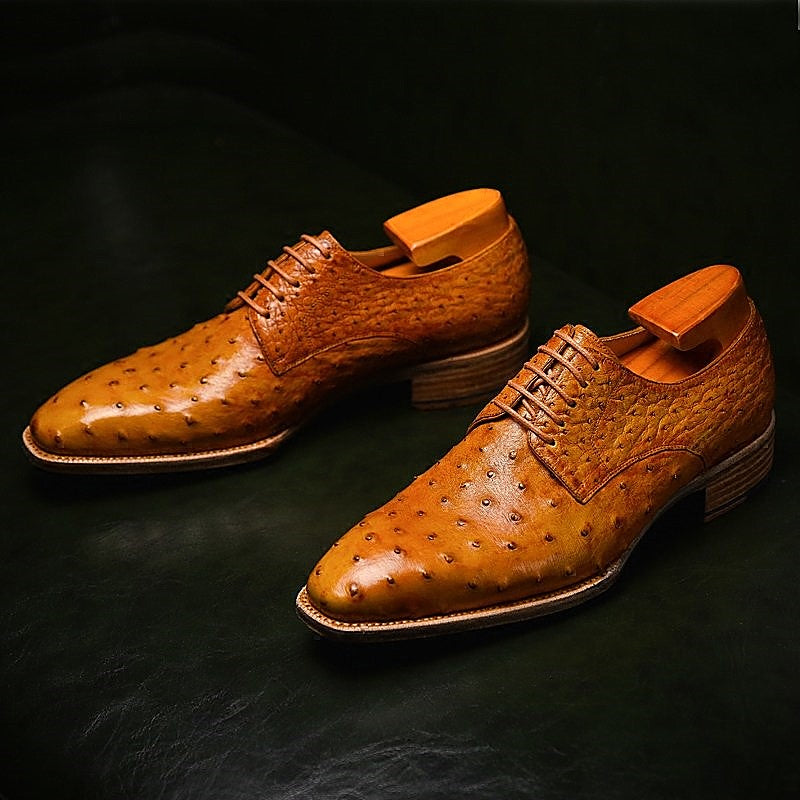 Men's Formal Ostrich Derby Shoes