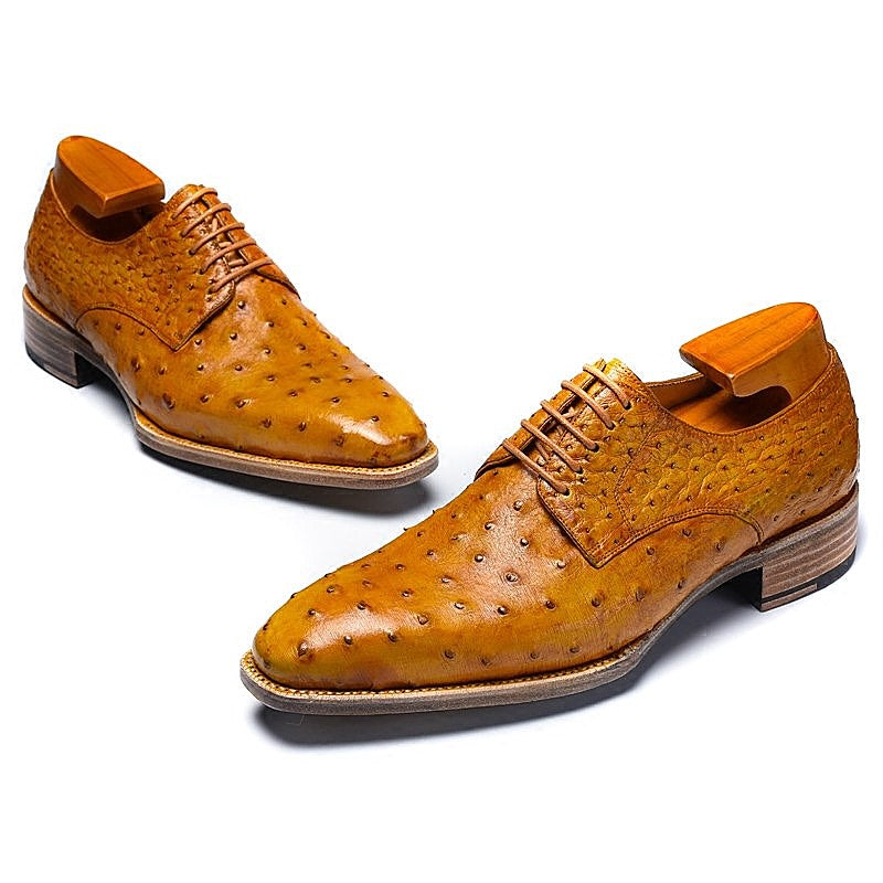 Men's Formal Ostrich Derby Shoes