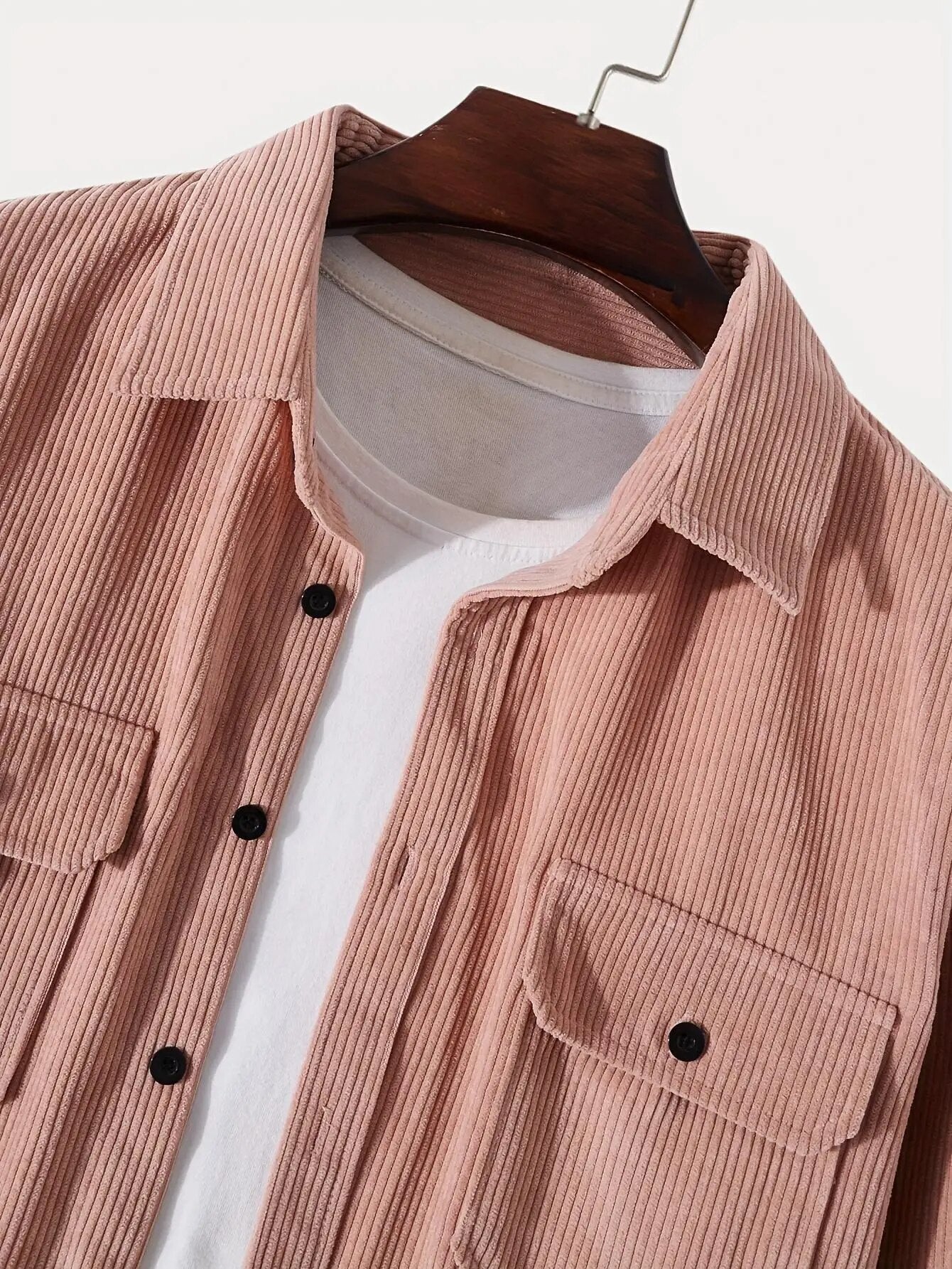 '90s Oversize Corduroy Button-Up Shirt