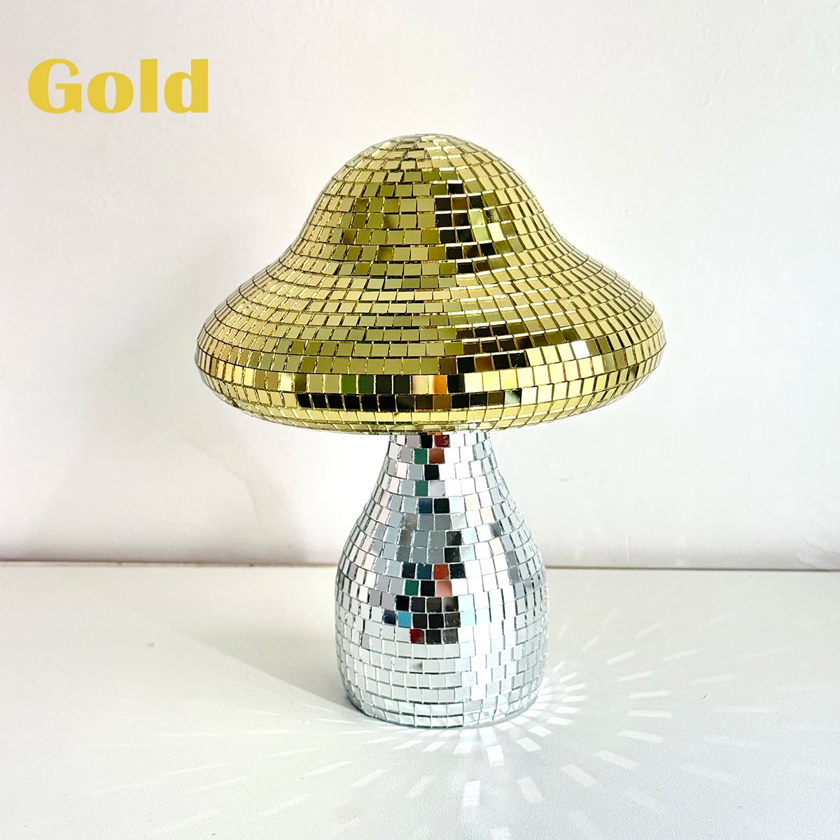 Dreamy Disco Mushroom Handmade Ornament Reflective Home Decor for Living Room Bedroom Patio Party Wedding Gift Light Decoration