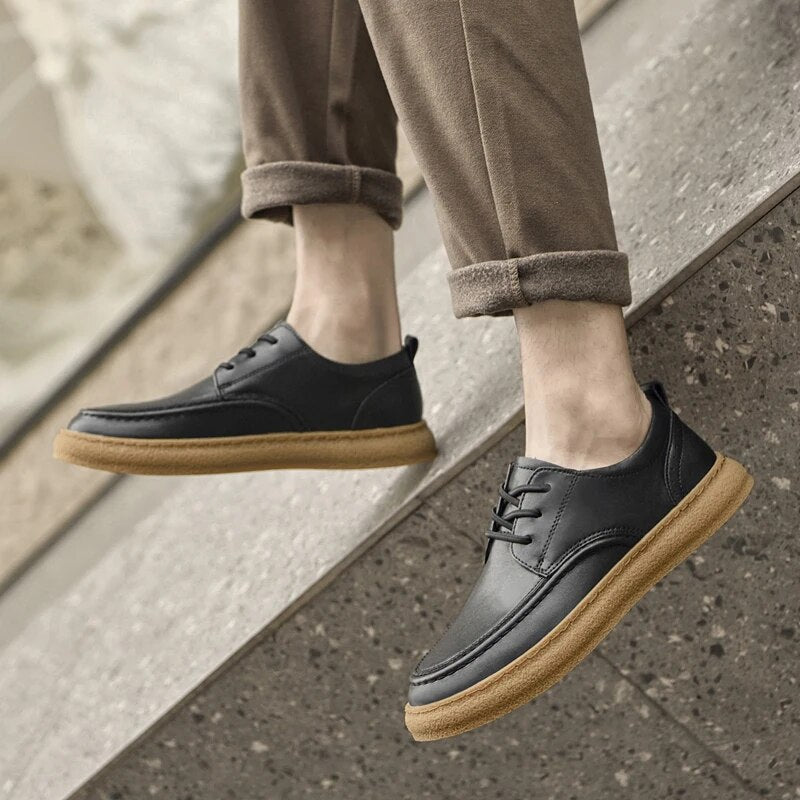 Handcrafted Leather Lace-Up Loafers