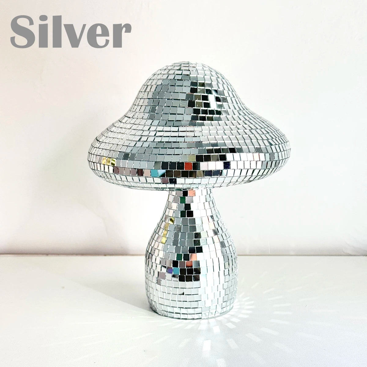 Dreamy Disco Mushroom Handmade Ornament Reflective Home Decor for Living Room Bedroom Patio Party Wedding Gift Light Decoration