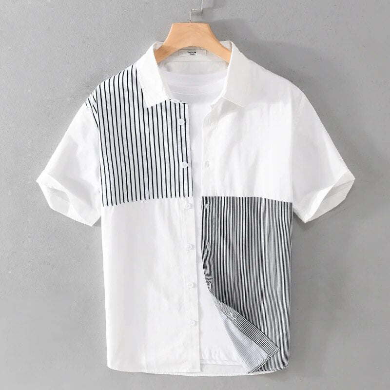 Short-Sleeve Striped Shirt