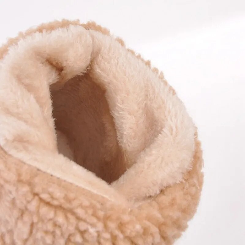 Cozy Chic Fur-Top Foldable Boots