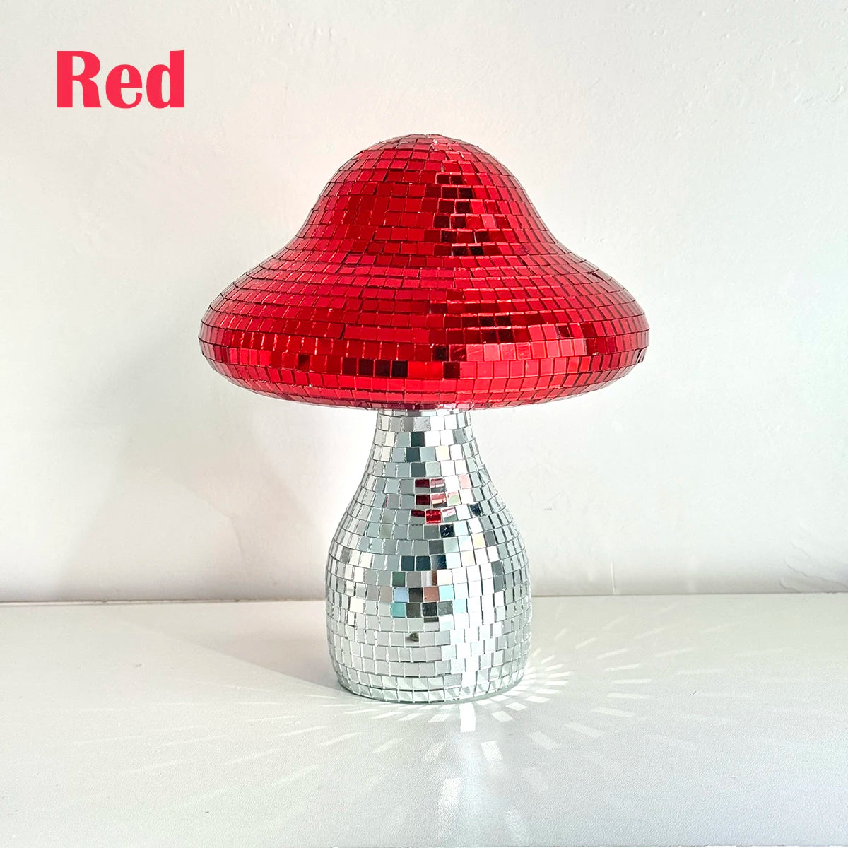 Dreamy Disco Mushroom Handmade Ornament Reflective Home Decor for Living Room Bedroom Patio Party Wedding Gift Light Decoration