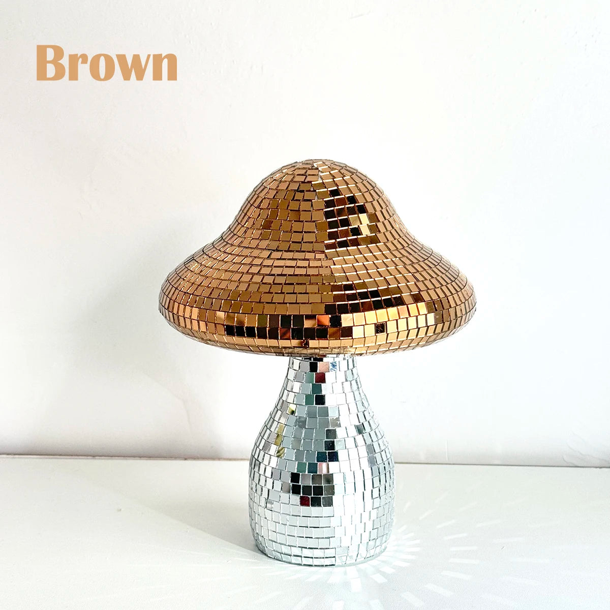 Dreamy Disco Mushroom Handmade Ornament Reflective Home Decor for Living Room Bedroom Patio Party Wedding Gift Light Decoration