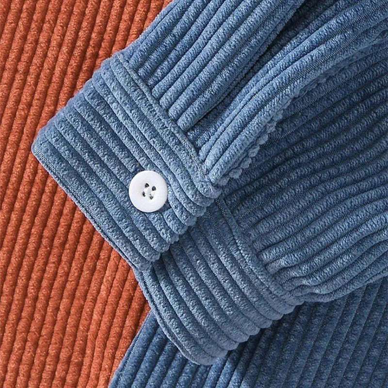 Men's Two-Tone Corduroy Shirt