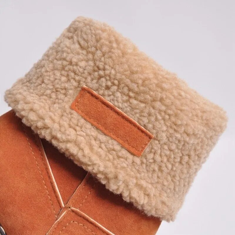 Cozy Chic Fur-Top Foldable Boots