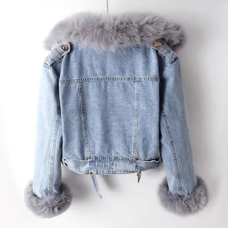 Bellavina Cropped Denim Jacket