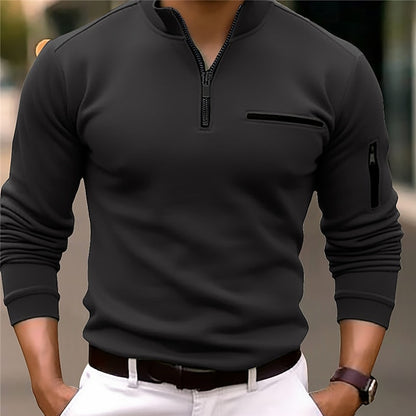 Nathan | Men's Polo with Zipper Neck