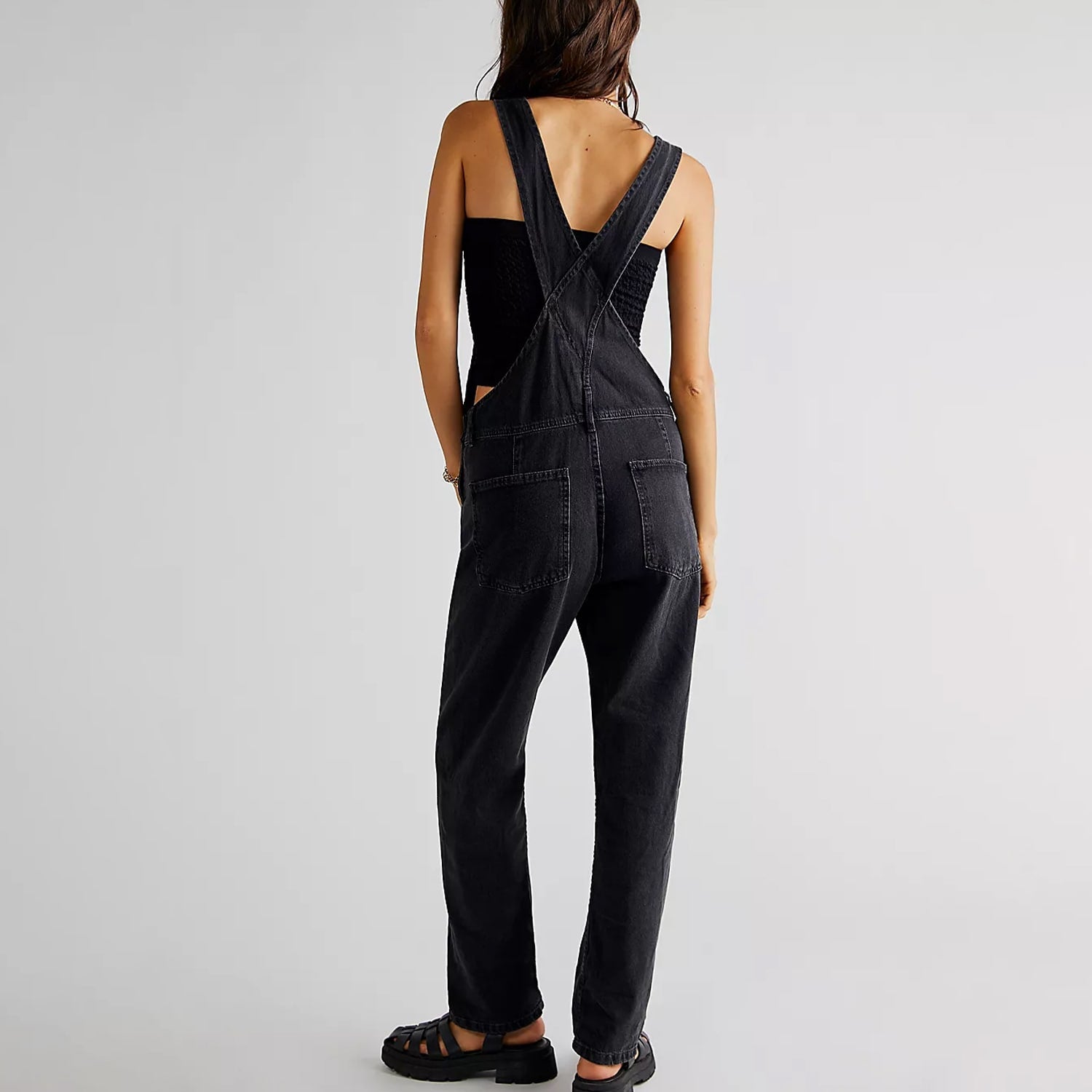 Vintage Denim Baggy Overalls