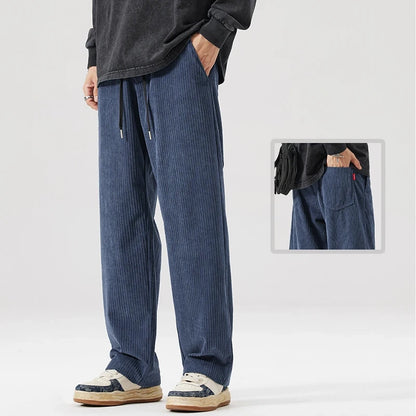 Attitude - Loose Straight Corduroy Joggers