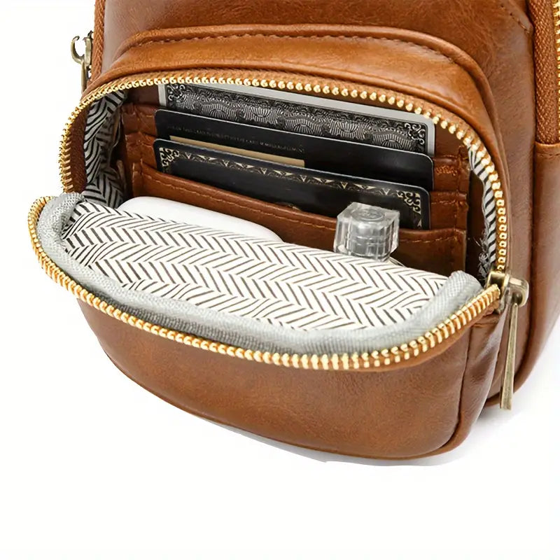 Vegan Leather Crossbody Bag