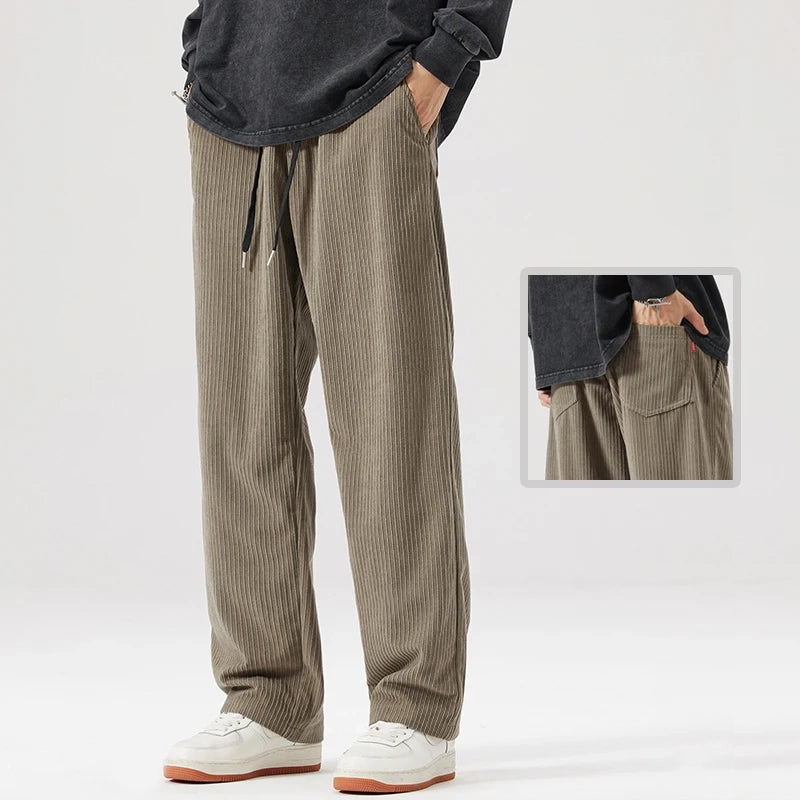 Attitude - Loose Straight Corduroy Joggers