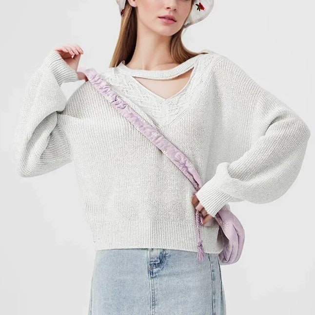 Moonlight Choker Drop Shoulder Sweater