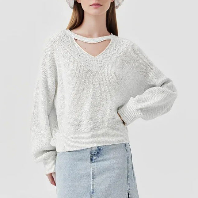 Moonlight Choker Drop Shoulder Sweater