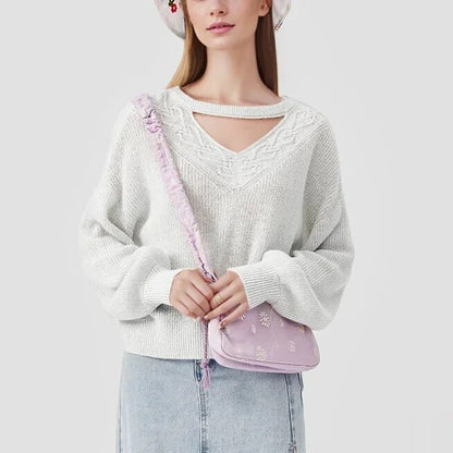 Moonlight Choker Drop Shoulder Sweater