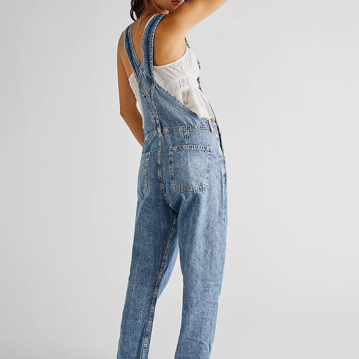 Vintage Denim Baggy Overalls