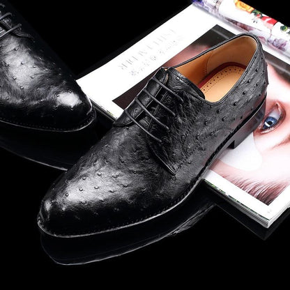 Men's Formal Ostrich Derby Shoes