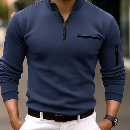 Nathan | Men's Polo with Zipper Neck