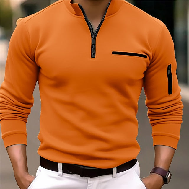 Nathan | Men's Polo with Zipper Neck