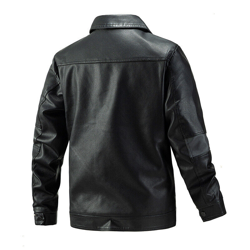 Two-Tone Faux Leather Jacket