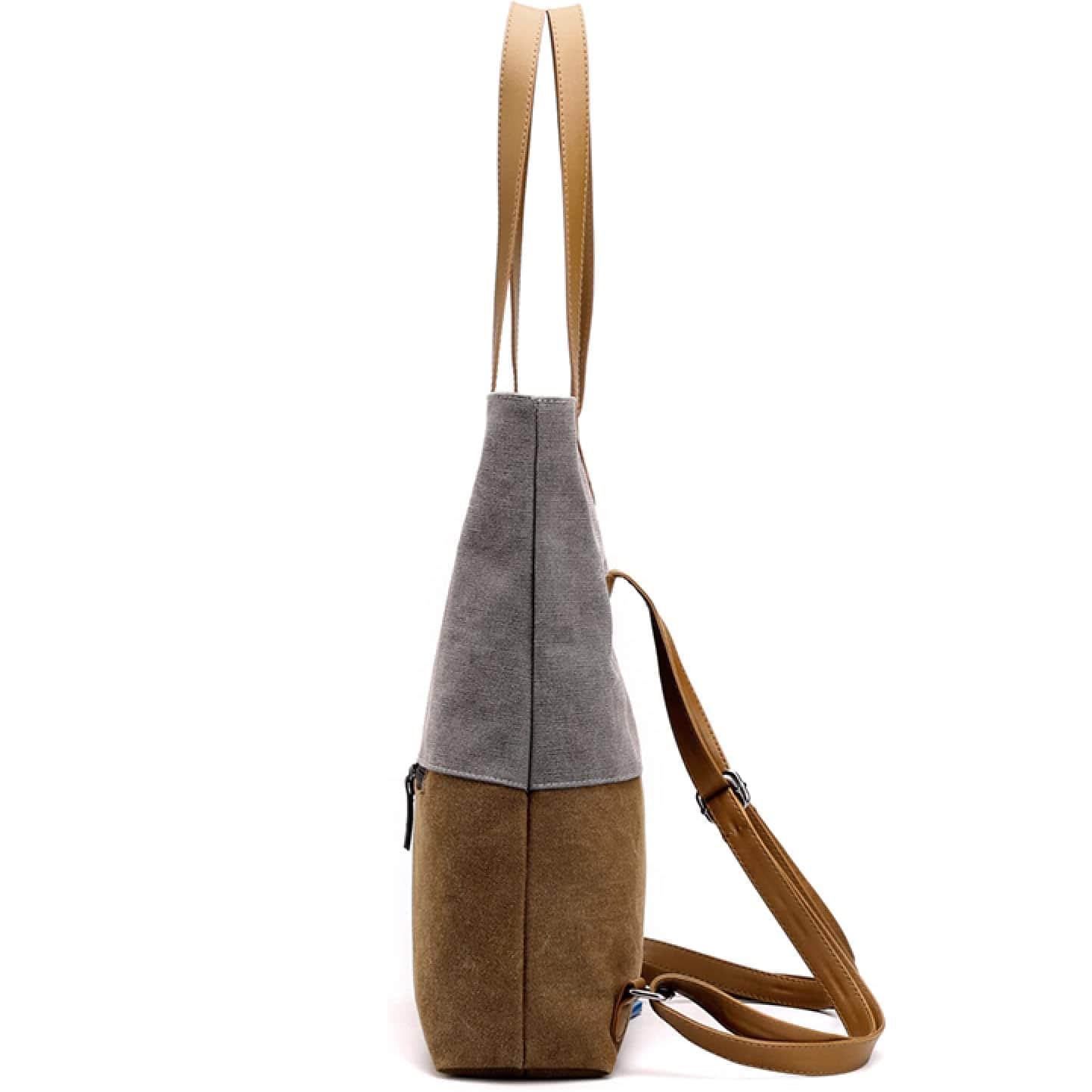 2-in-1 Canvas Bag: Shoulder & Backpack